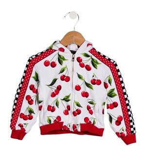 Dolce and Gabbana kids zip up cherry hoodie set